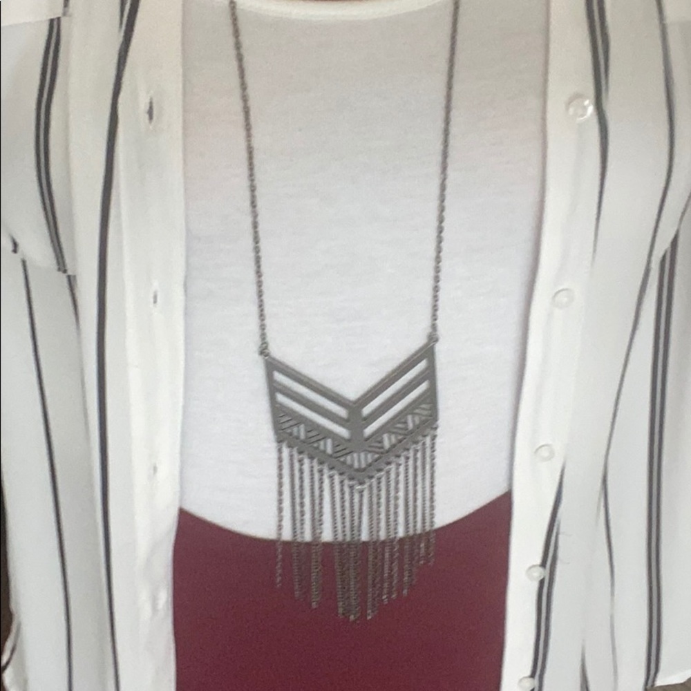 Long black necklace